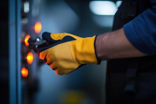 Industrial Worker Using Tools In A Factory Free Photo
